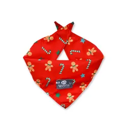 Pañoleta S Roja Bastones Y Galletas Navidad