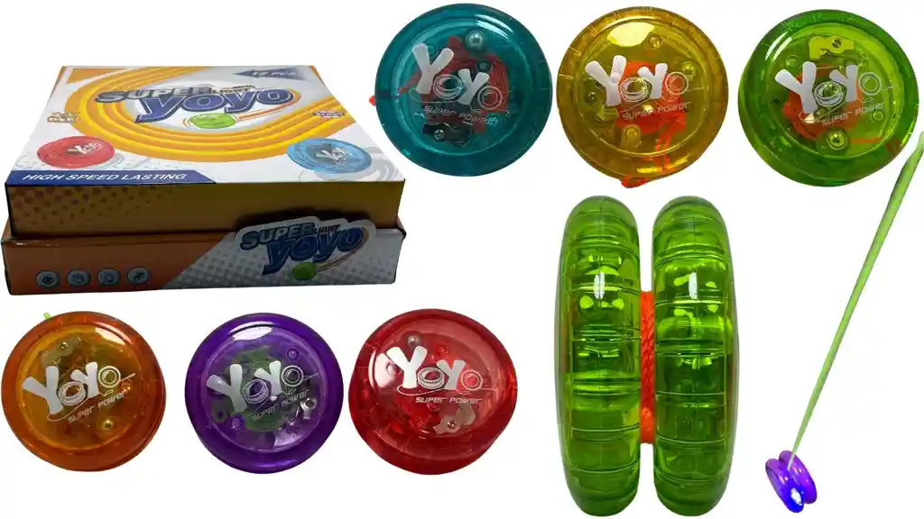 Juguete Yoyo Juego Multicolores X1und Con Luz Led Para Niños