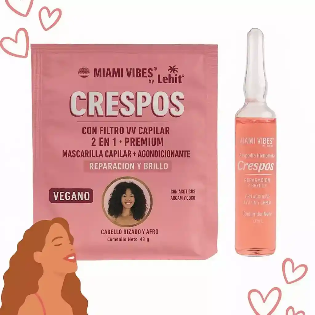 Combo Miami Vibes - Cabello Crespo Perfecto