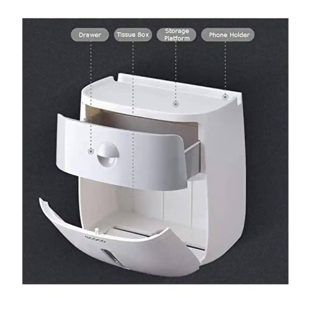 Dispensador De Papel Baño Soporte Adhesivo