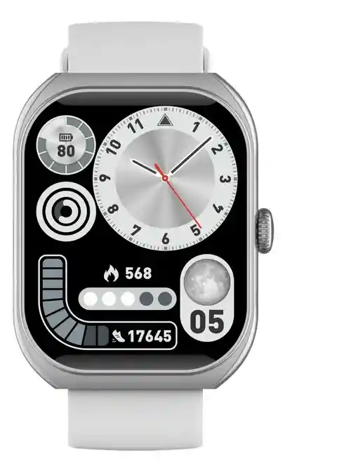 Smartwach Peje Zw01max 2.01 Resis Agua 1atm Deporte Salud P Plateado Mesh Plateado Plateado