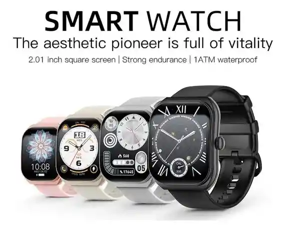 Smartwach Peje Zw01max 2.01 Resis Agua 1atm Deporte Salud P Plateado Mesh Plateado Plateado