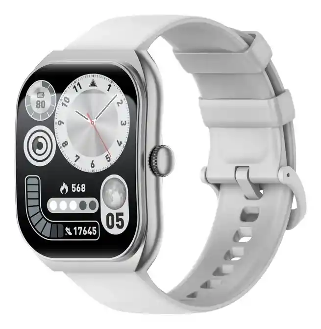 Smartwach Peje Zw01max 2.01 Resis Agua 1atm Deporte Salud P Plateado Mesh Plateado Plateado