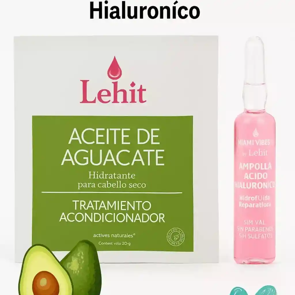 Tratamiento De Aguacate + Ampolla De Ácido Hialurónico Lehit