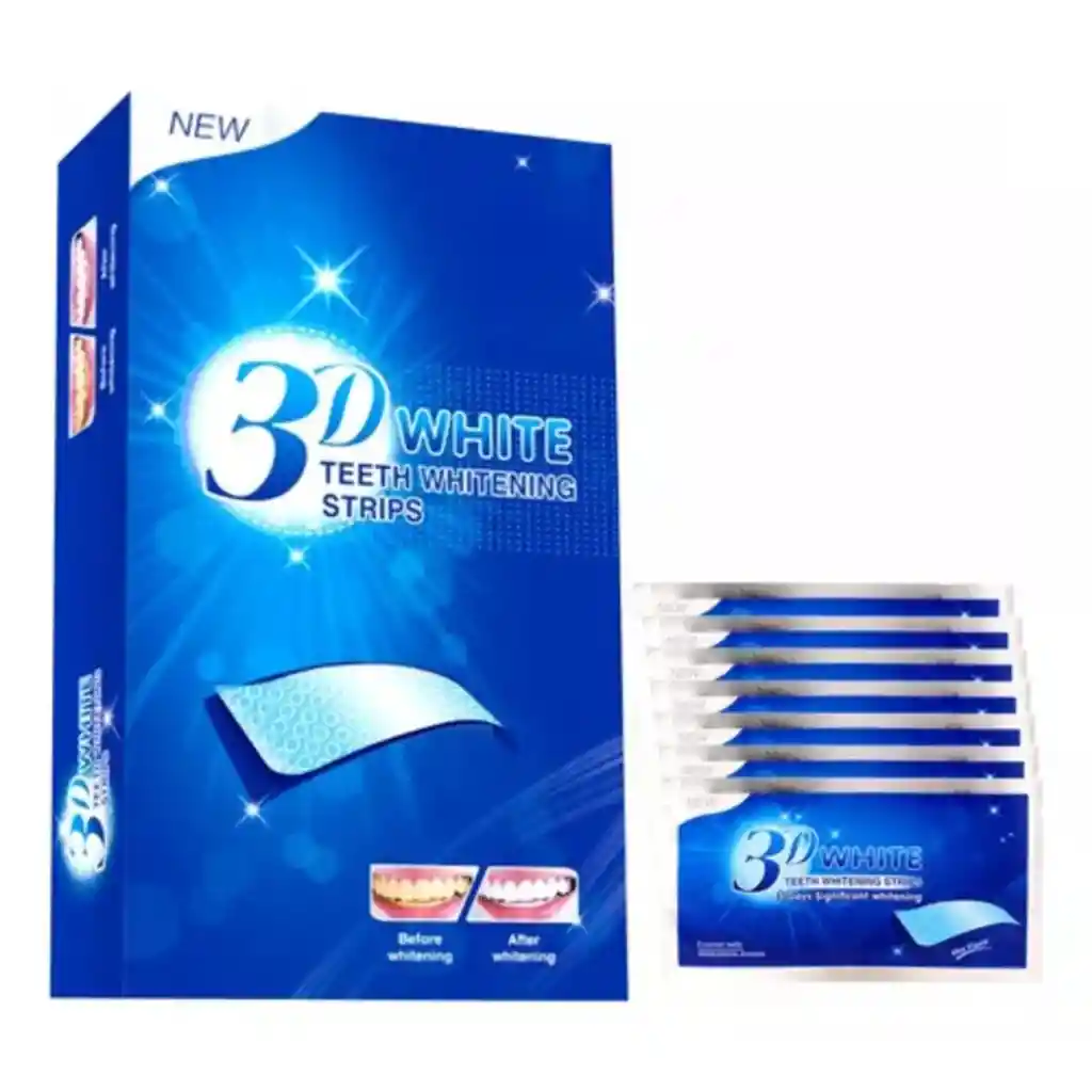 Tiras Blanqueadoras De Dientes 3d - Fácil De Usar Y Seguras