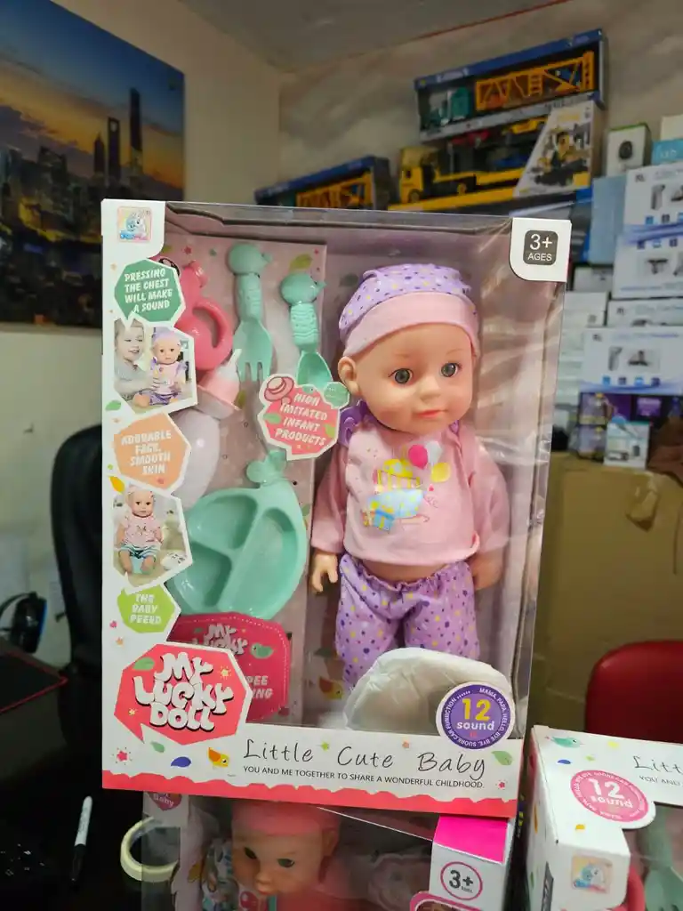 Bebe Muñeca Con Sonidos Y Accesorios Juguete Niño Niña