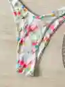 Bikini De Dos Piezas Con Estampado Floral Talla M