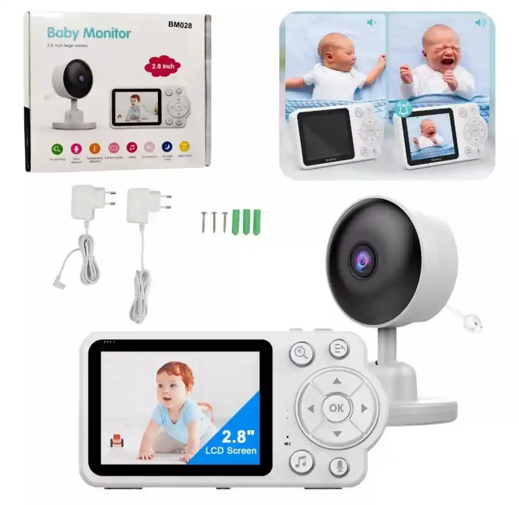 Monitor De Bebe Con Microfono Vision Nocturna Sensor Llanto