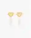 Ave María Aretes Corazón Perla Gota