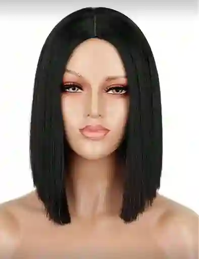 Peluca Sintetica Corta Liso Y Moderno 30cm De Largo Lenceria Erotica Juegos De Rol Fantasias Disfraz Sensual