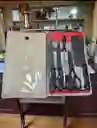 Set De Cuchillos + Tabla Tijera Y Afilador