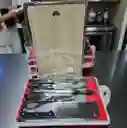Set De Cuchillos + Tabla Tijera Y Afilador