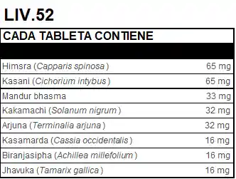 Protector Hepatico Liv 52 60 Tabletas Himalaya