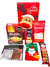 Ancheta Brillo De Navidad Con Natilla Y Queso Holandes - Regalo De Navidad - Ancheta Regalo Familiar O Empresarial