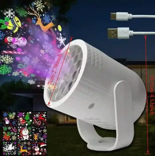 Proyector Navideño Multi Figuras Led