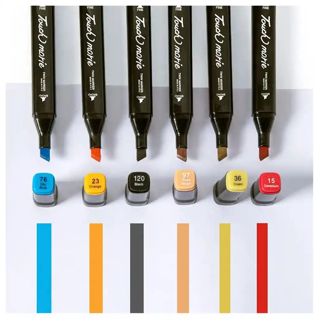 Kit De Marcadores X 120pcs Doble Punta Base