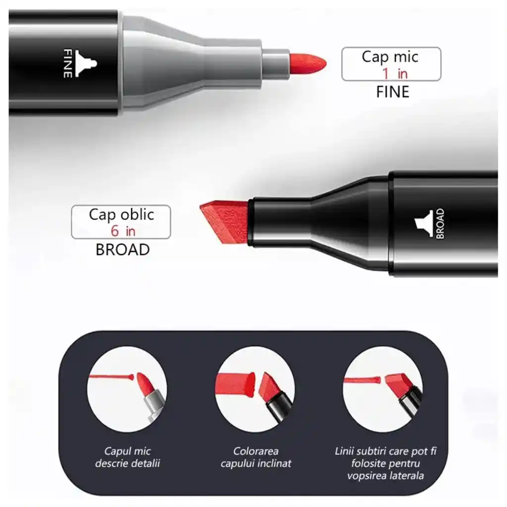 Kit De Marcadores X 120pcs Doble Punta Base