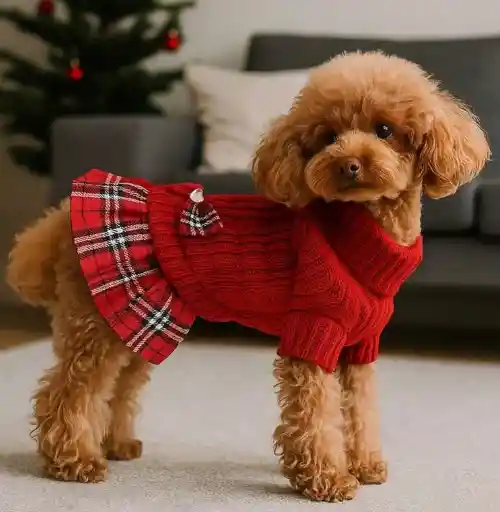 Vestido Navideño Para Mascotas S/m/l