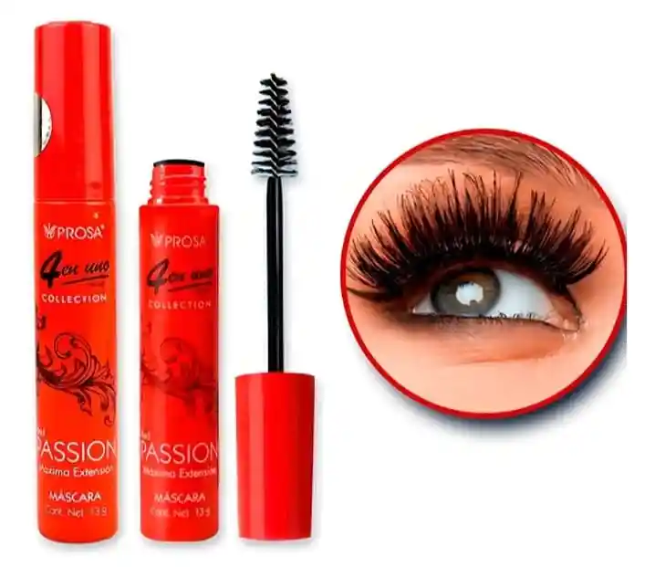 Prosa Passion Roja Pestañina Negra 13ml.