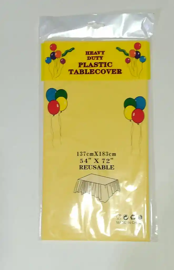 Mantel Plastico Amarillo 137 Cm X 183 Cm
