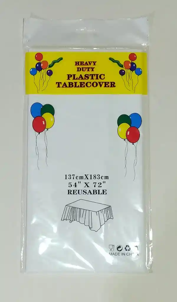 Mantel Plastico Blanco 137 Cm X 183 Cm