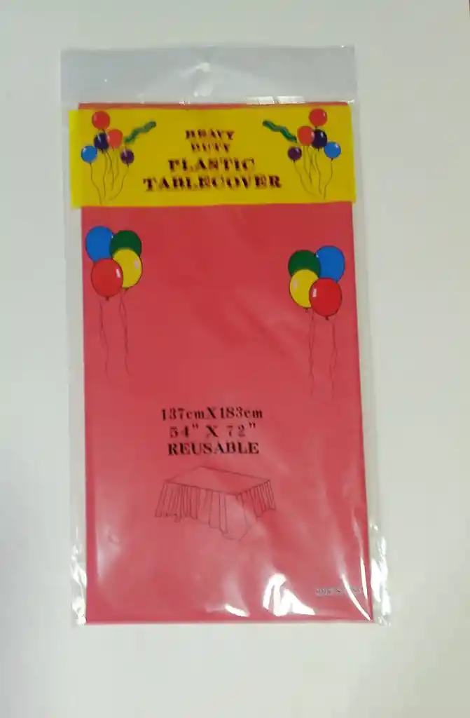 Mantel Plastico Rojo 137 Cm X 183 Cm