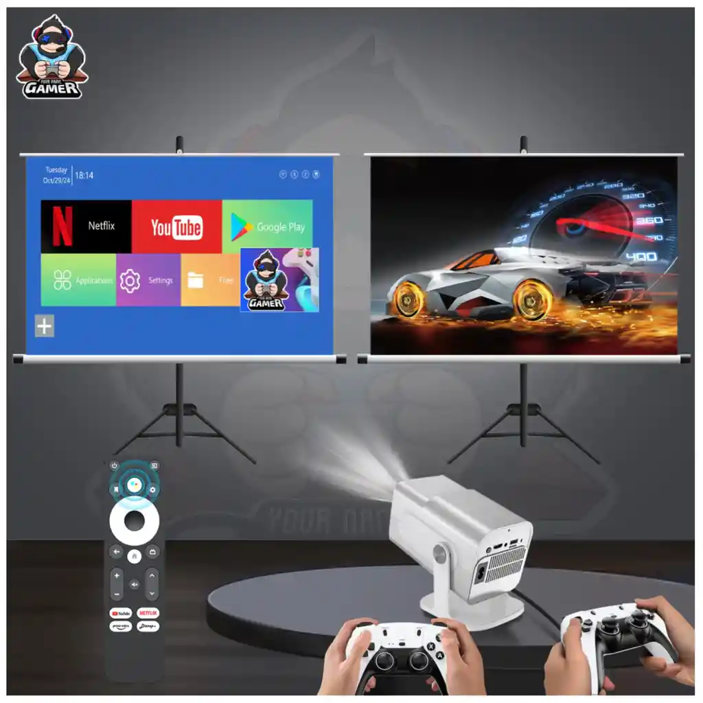 Proyector Smart Hcs350 Max Emulador Juegos Android 11 Bt5.0