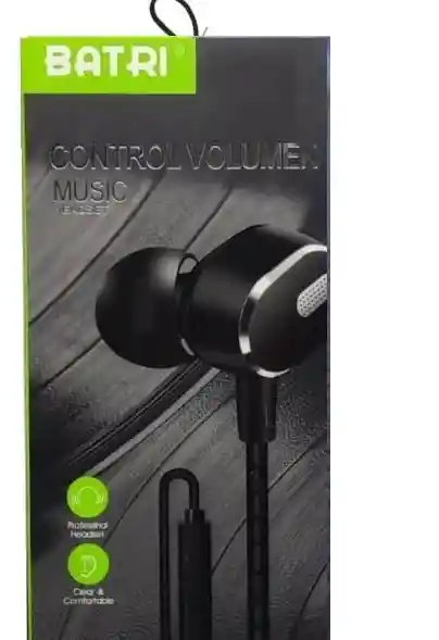 Audifonos Alambrico Batri B-05 Conector Jack 3.5 Negro