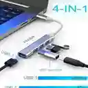 Adaptador Hub Usb Tipo C 4 En 1 Con Puertos Usb 3.0