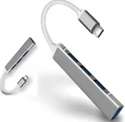 Adaptador Hub Usb Tipo C 4 En 1 Con Puertos Usb 3.0