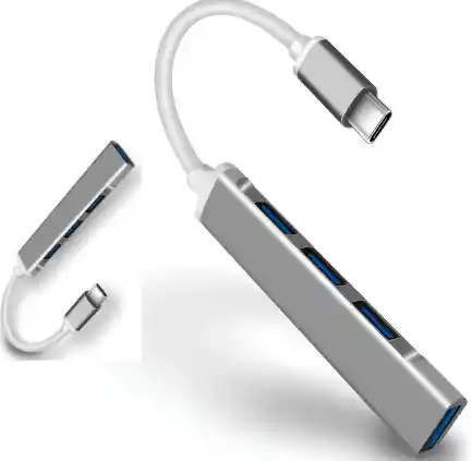 Adaptador Hub Usb Tipo C 4 En 1 Con Puertos Usb 3.0