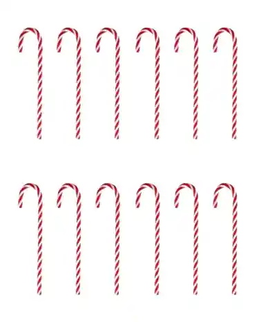 Decoración Navidad Bastón Navideño Set X 6