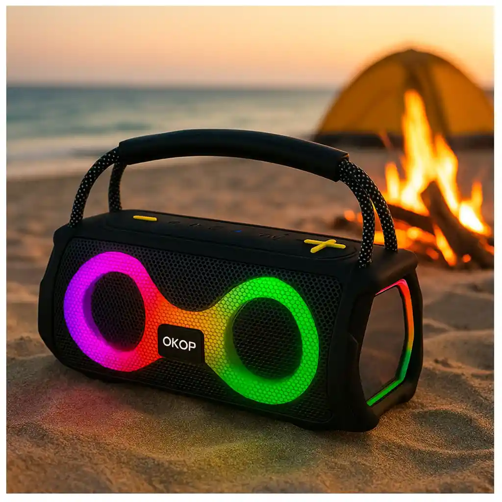 Parlante Recargable Altavoz Bluetooth Speaker Rgb Okop Kp812