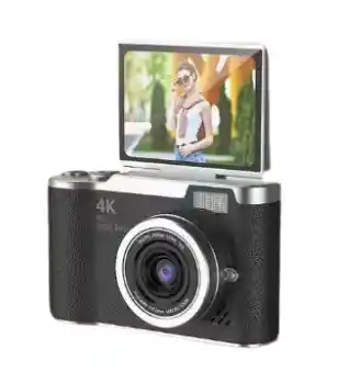 Cámara Digital Retro Ccd 4k Ultra Hd Color Negro