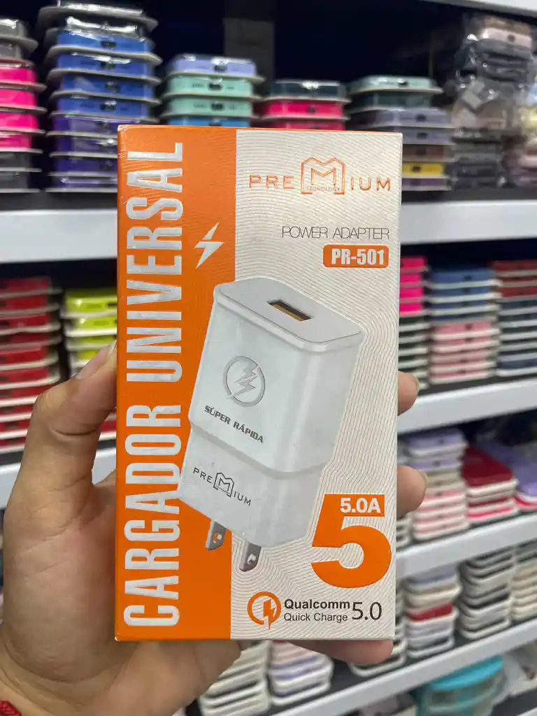 Cargador V8 | Premium | 5 Amperios | Cargador Completo | Adaptador + Cable