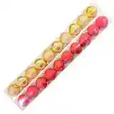 Set De Bolas De Navidad X 10 Unds Rojas O Doradas