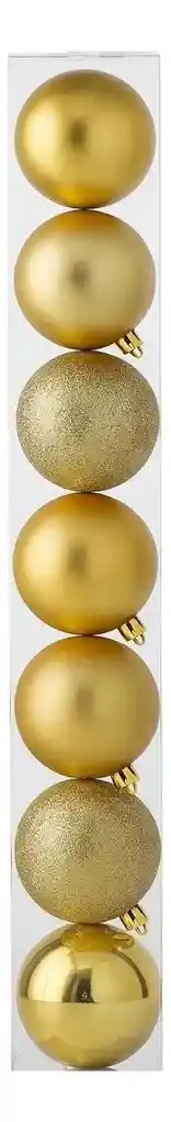 Set De Bolas De Navidad X 10 Unds Rojas O Doradas