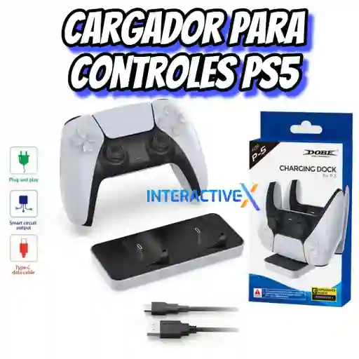 Base Cargador Dual Ps5 |base De Carga Para Mandos Play 5