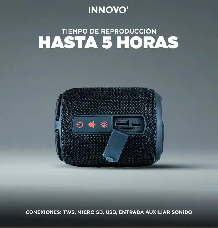 Parlante Bluetooth G-tide Sv30 10w Bass Ipx6 Tws Rgb 5h Batería