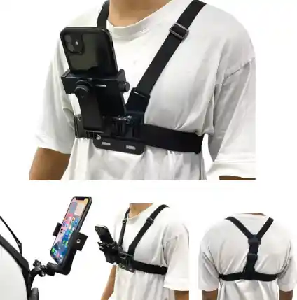 Soporte De Pecho Para Celular Con Correas Ajustables – Ideal Para Moto Y Bicicleta