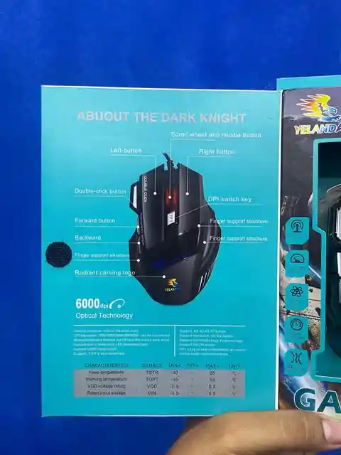 Mouse Alambrico | Mouse Gaming | Led | Game Mouse | 6000 Dpi | Yelandar | Optical Mouse | Precision Y Rapidez