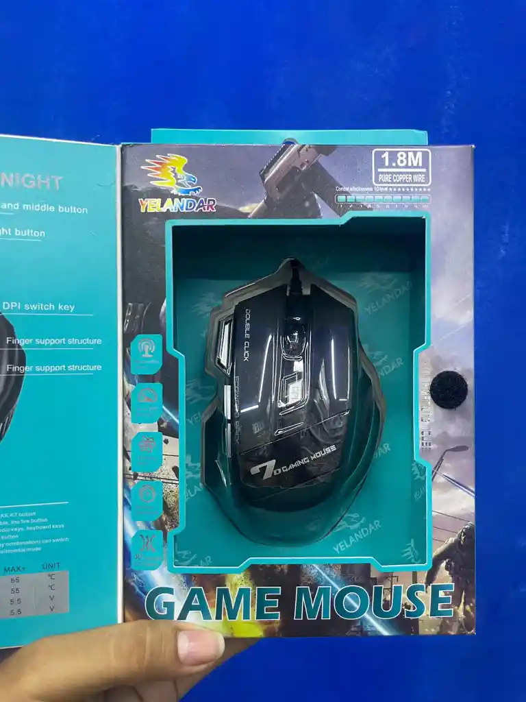 Mouse Alambrico | Mouse Gaming | Led | Game Mouse | 6000 Dpi | Yelandar | Optical Mouse | Precision Y Rapidez