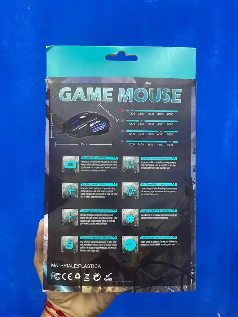 Mouse Alambrico | Mouse Gaming | Led | Game Mouse | 6000 Dpi | Yelandar | Optical Mouse | Precision Y Rapidez
