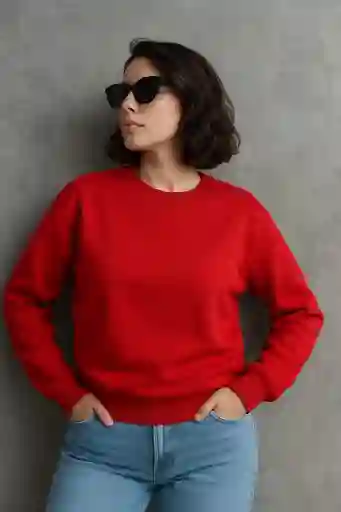 Buzo Básico Tipo Hoodie Rojo