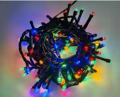 Luces Navideñas 200 Led Multicolor En Cable Conectables