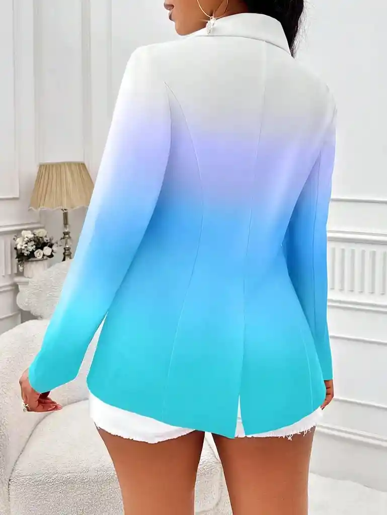 Blazer De Cuello Con Solapa Con Botón Talla S/m