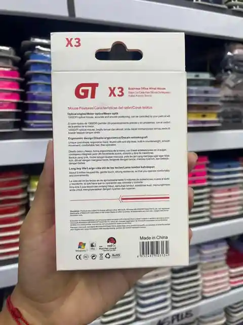 Mouse Optico Alambrico Gt | Compatible Pc Y Mac | Usb 2.0 | 1000 Dpi