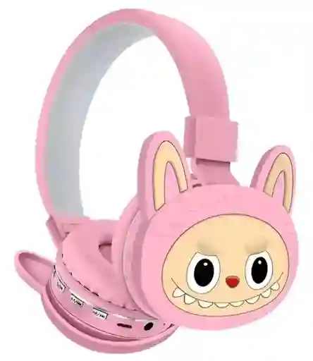 Audífonos Inalámbricos Diadema Labubub Rosado