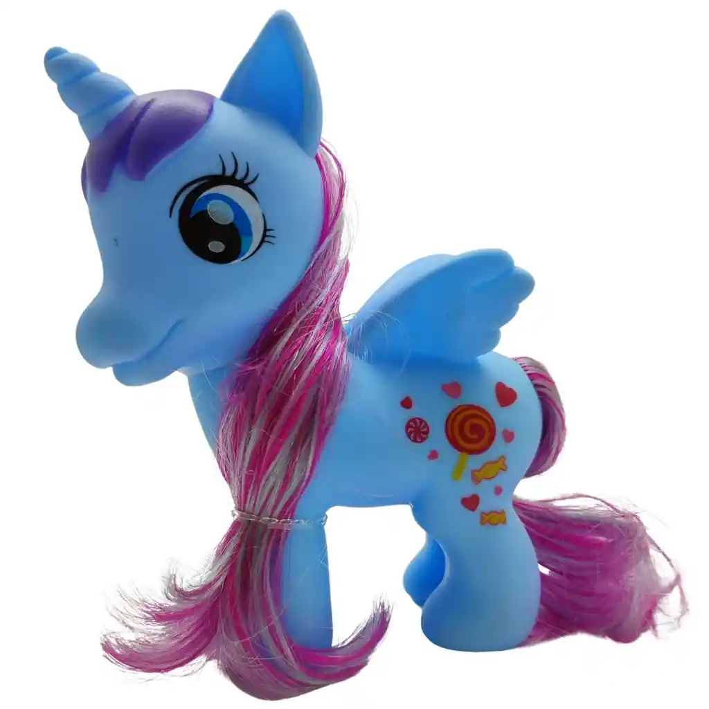 Muñeco Pony Unicornio Con Alas Y Pelo Suave Juguete Infantil