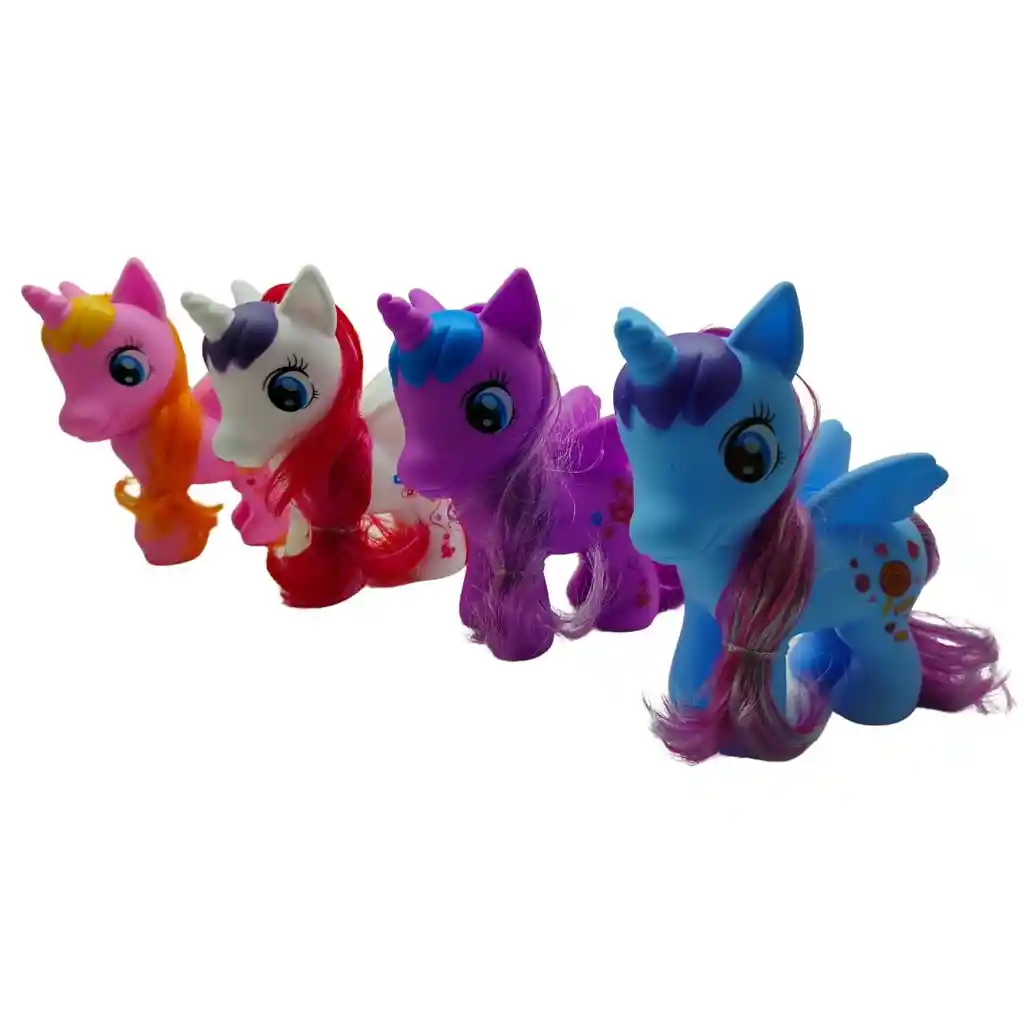 Muñeco Pony Unicornio Con Alas Y Pelo Suave Juguete Infantil